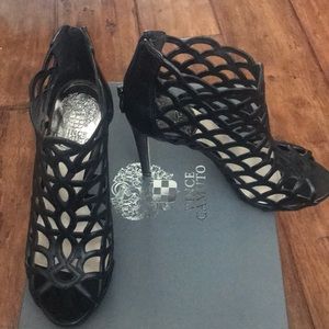 Vince Camuto caged leather heels 7